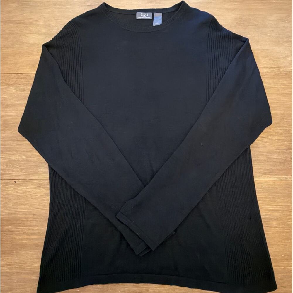 Crazy Horse Claiborne Women’s Black 100% Silk Knit Sweater Size L